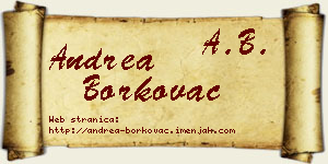 Andrea Borkovac vizit kartica